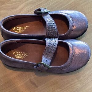 Vionic Women's Mary Jane flats in bronze
